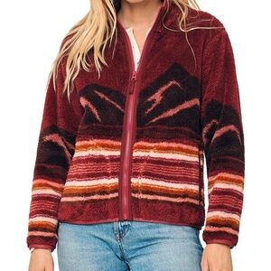 Faherty x B. Yellowtail Mountain Sunrise High Pile Fleece Jacket Size XL